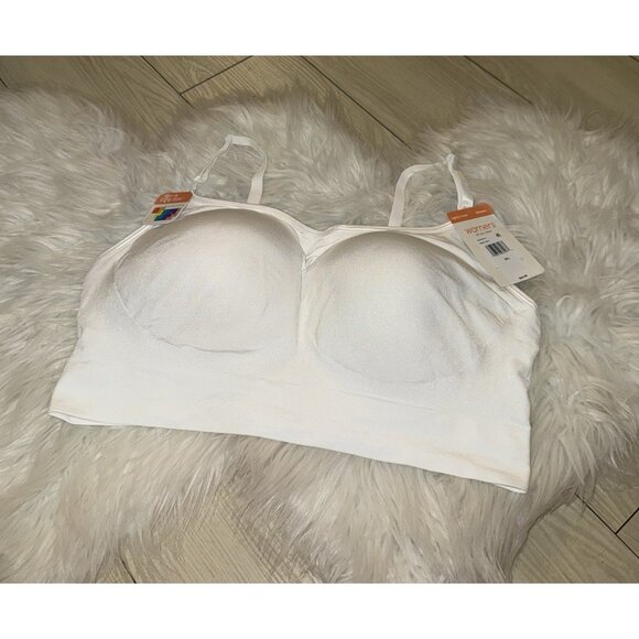 Warners Easy Does It T-Shirt Wireless Bra Lined WF Womens 3XL RM0911W White New - Picture 1 of 6